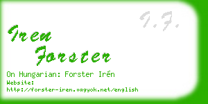 iren forster business card